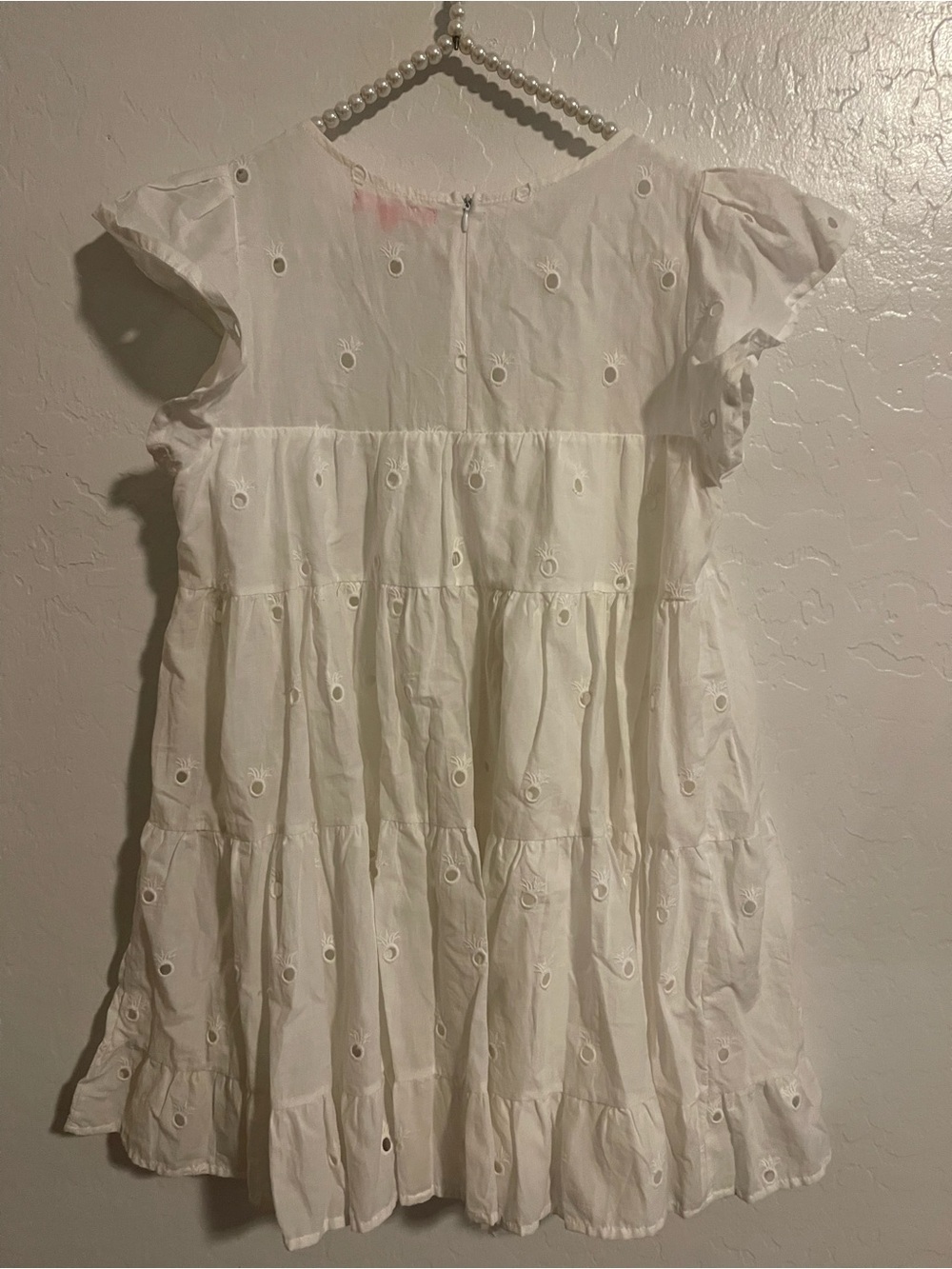 simply southern White Eyelet Pineapple Dress Size M - Picture 4 of 5